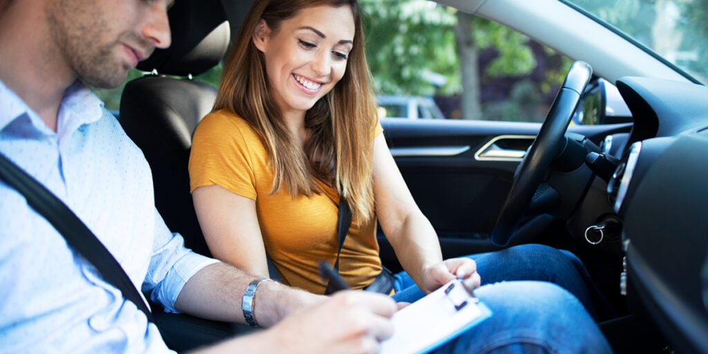 Professional driving instructor teaching learner driver in Melbourne during a lesson